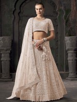 Off White Premium Net Lehenga Choli